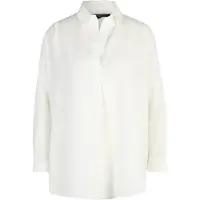 French Connection Rhodes Recycled Crepe Popover - White - S