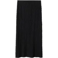 Mango Open Textured Skirt - Black - XS
