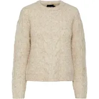Pieces Pcnina Ls O-Neck Knit Noos Bc - Cream - S