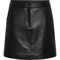 Y.A.S Yaslyma Hmw Leather Skirt Noos - Black - L