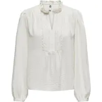 JDY Jdyrachel Life L/S Pintuck Top Wvn Noos - White - L