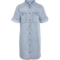 Noisy May Nmnew Signe S/S Denim Dress Vi003Lb Noos - Blue - S