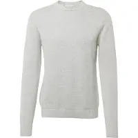 Selected Slhdane Ls Knit Structure Crew Neck Noos - Grey - XL