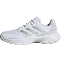 Adidas Urheilukengät 'CourtJam Control 3' vaaleanharmaa / hopea / valkoinen