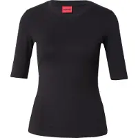 HUGO for woman. 50515019 Darnelia T-shirt black (S), Casual, Polyester, Short sleeve