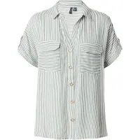 Vero Moda Pusero 'VMBumpy' tummanvihreä / valkoinen