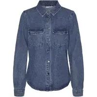 Vero Moda Vmjennie Ls Denim Shirt Mix Ga Noos - Blue - S