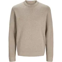 Jack & Jones Jjmilano Stitch Knit Crew Neck Sn - Beige - XXL