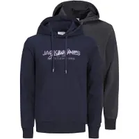 Jack & Jones Collegepaita 'JJAlvis' sininen / meleerattu harmaa / lila / valkoinen