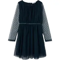 Name It Kids Nkfvabos Ls Dress Noos - Navy - 110