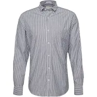 Gant for man. 3000130 Shirt Regular Fit black striped poplin shirt (L), Casual, Cotton, Classic, Long sleeve