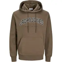 Jack & Jones Collegepaita 'JJECaleb' ruskea / musta / valkoinen