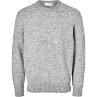 Selected Slmrai Ls Knit Crew Neck Noos - Grey - XL