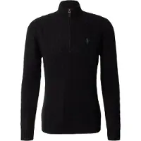 Ralph Lauren for man. 710876766005 Black knitted pullover with zip fastening (M), Casual, Wool, Classic