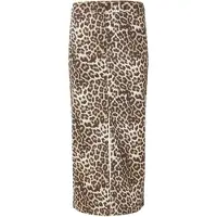 Vila Vileonor Hw Midi Leo Denim Skirt July/Lc - Brown - 36