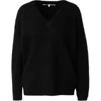 Second female Brook Knit Oversize V-Neck - Black - L