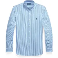 Ralph Lauren Slim Fit Striped Stretch Poplin Shirt - Blue - S
