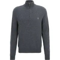 Ralph Lauren Wool Quarter-Zip Sweater - Grey - XL
