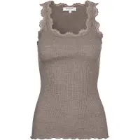 Rosemunde Rwbabette Silk Sl U-Neck Long Lace Top - Brown - M
