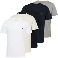 Abercrombie & Fitch Paita vaaleabeige / laivastonsininen / meleerattu harmaa / valkoinen