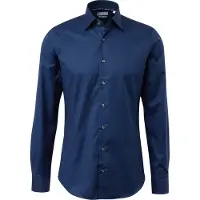 Michael Kors 2Ply Stretch Twill Slim Fit Shirt - Navy - 38