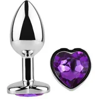 Afterdark Heart Shaped Butt Plug Purple Small