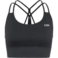 ICANIWILL Ribbed Define Seamless Sports Bra Black