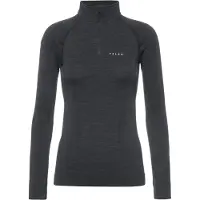 Falke Women's Long Sleeve Zip Wool-Tech Black Kerrasto yläosat M