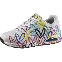 SKECHERS for woman. 155507 Sneakers Uno multicolor, white (38), 3 to 5 cm, Laces