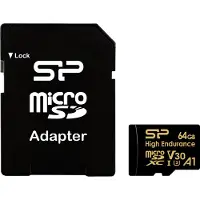 Silicon Power High Endurance V30 64GB microSDXC -kortti (Class 10 Elite UHS-1 U3)