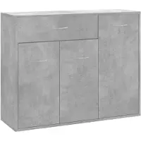 vidaXL Senkki betoninharmaa 88x30x70 cm lastulevy