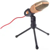 Northix Korkealaatuinen Studiomikrofoni - 3,5mm - Kulta