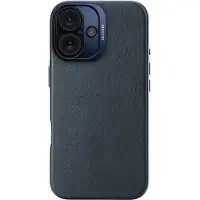 Decoded Leather Backcover w/MagSafe for iPhone 16 - Navy