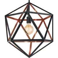 Eglo 43349 - Kattokruunu narulla EMBLETON 1 1xE27/60W/230V