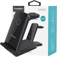 Choetech Induktiivinen Latausasema 3 In 1 - - T608 - 15 W - Yhteensopiva iPhone, AirPods, Apple Watch