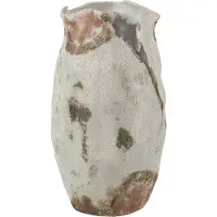 J-Line Vase Moon Text Cyl Clay Mix - Beige - H46CM
