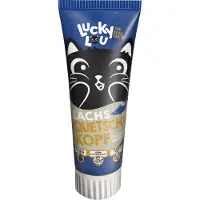 Lucky Lou Säästöpakkaus: 4x 75g puristuspäälohi tuubissa kissan välipaloja 4x 75g puristuspäälohi tuubissa kissan välipalat