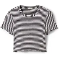 Tom Tailor Cropped Striped Rib Lyhythihainen T-paita
