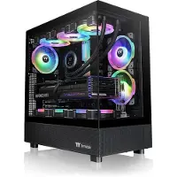 Thermaltake View 270 TG ARGB -miditornikotelo ikkunalla ja RGB-valaistuksella, musta