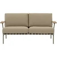 Muuto Settle 2-istuttava sohva Ribbed Weave 5 Taupe
