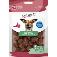 Dokas 4x 105g -kuutiot omena & banaani koiran välipala