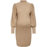 ONLY Maternity Olmkatia L/S Dress Knt Noos - Beige - L