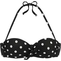 LASCANA Bikinitoppi musta / valkoinen