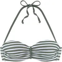 Venice beach Bikinitoppi khaki / valkoinen