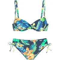 LASCANA Bikini laivastonsininen / turkoosi / neonvihreä / oranssi