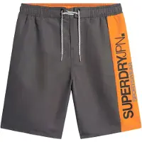 Superdry for man. M3010229A Sporty swimming costume made of grey recycled material (XL), Beachwear, Recycled Polister, Sustainable