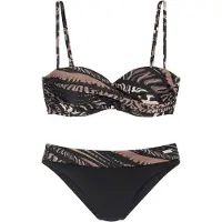 LASCANA Bikini ruskea / musta