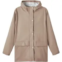 LMTD Nlndry10 Long Rain Jacket Fo - Beige - 170-176