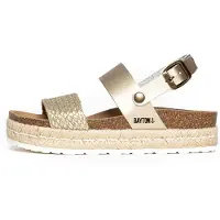 Bayton Sandaalit 'Gaceo' beige / kulta / valkoinen