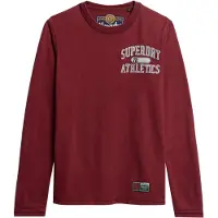 Superdry Vintage Athletic Chest Ls Tee - Burgundy - M